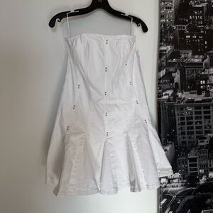 NWT Wild Fable White Strapless Denim Mini Dress Size XL